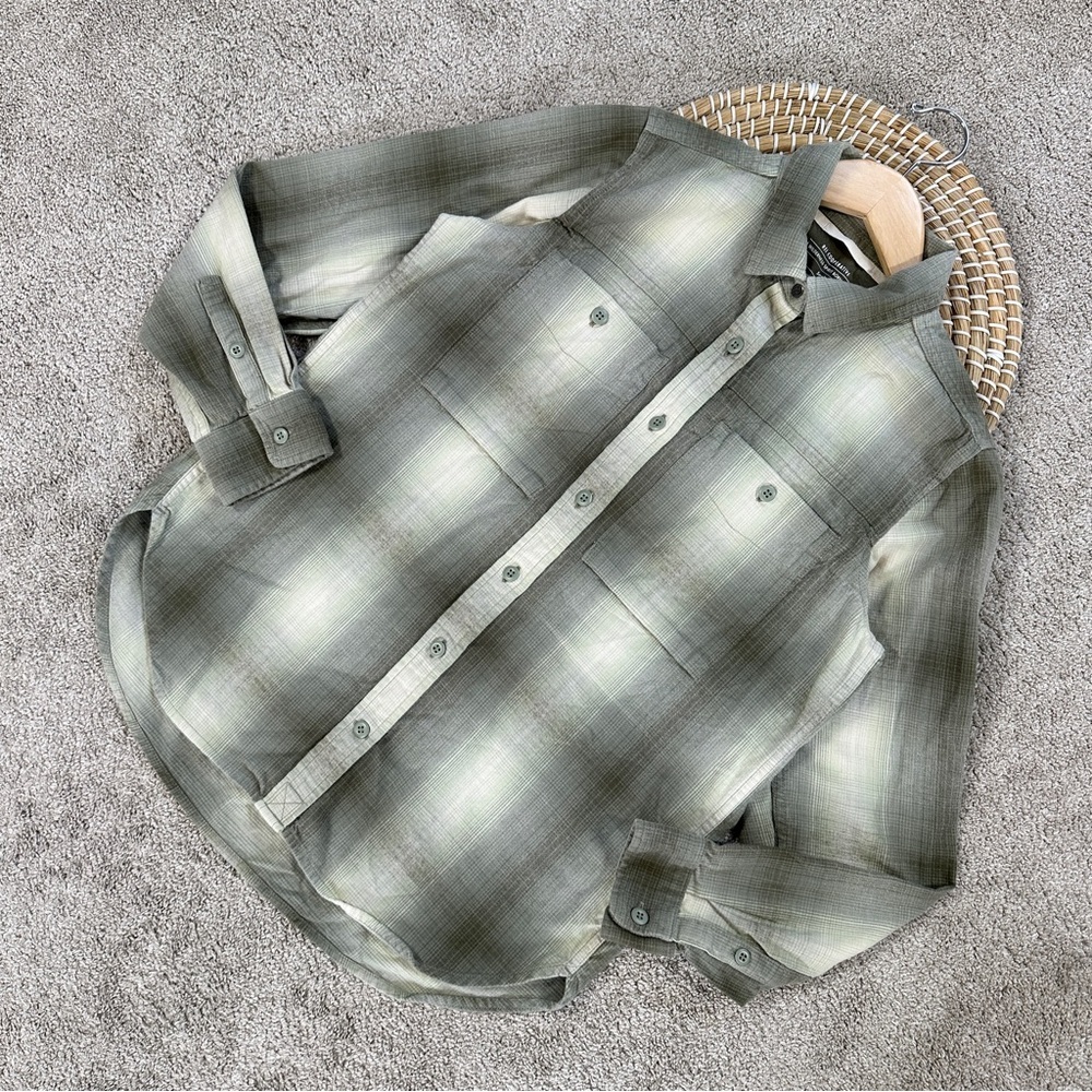 REI Co-op Women’s Wallace Lake Flannel Button Down Shirt Longsleeve in Green S